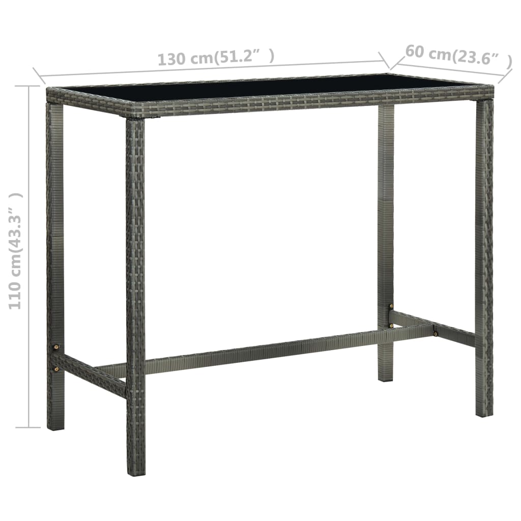 5-delige Tuinbarset met kussens poly rattan grijs is nu te koop bij PeponiXL, paradijselijk wonen!