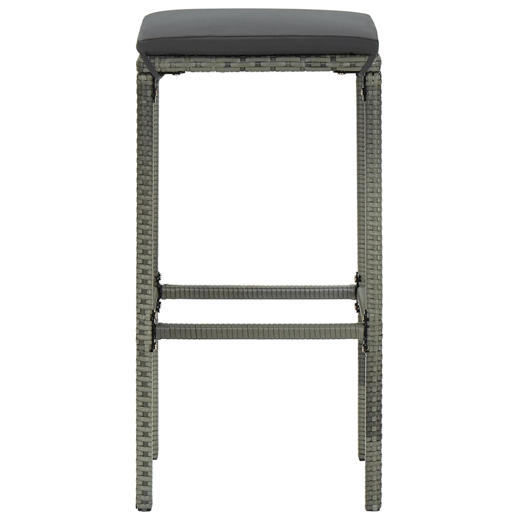 5-delige Tuinbarset met kussens poly rattan grijs is nu te koop bij PeponiXL, paradijselijk wonen!