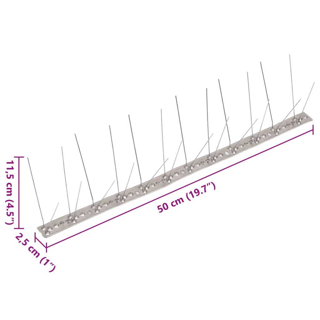 Vogel- en duivenpinnen met 4 rijen 20 st 10 m roestvrij staal is nu te koop bij PeponiXL, paradijselijk wonen!