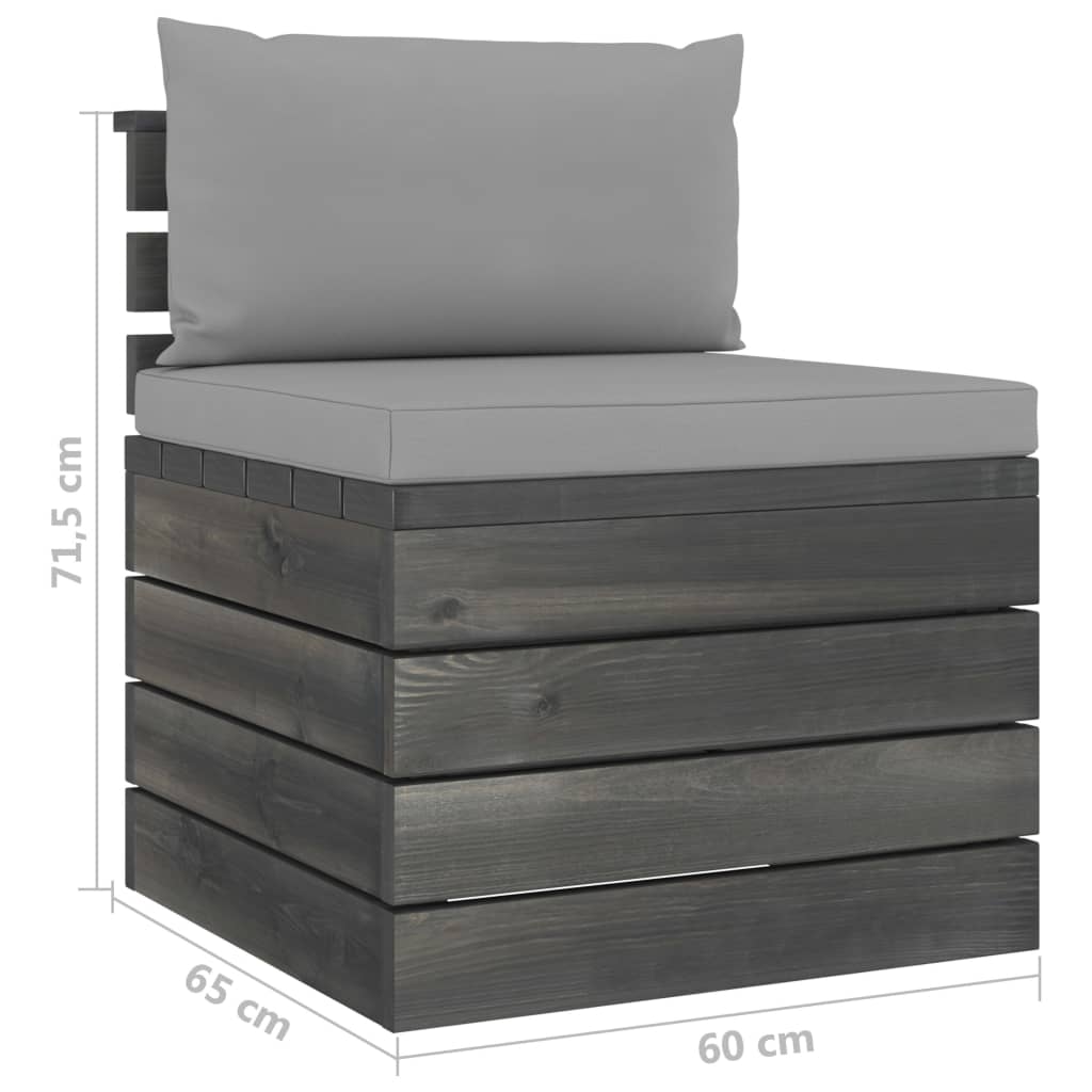 2-delige Loungeset met kussens pallet massief grenenhout is nu te koop bij PeponiXL, paradijselijk wonen!