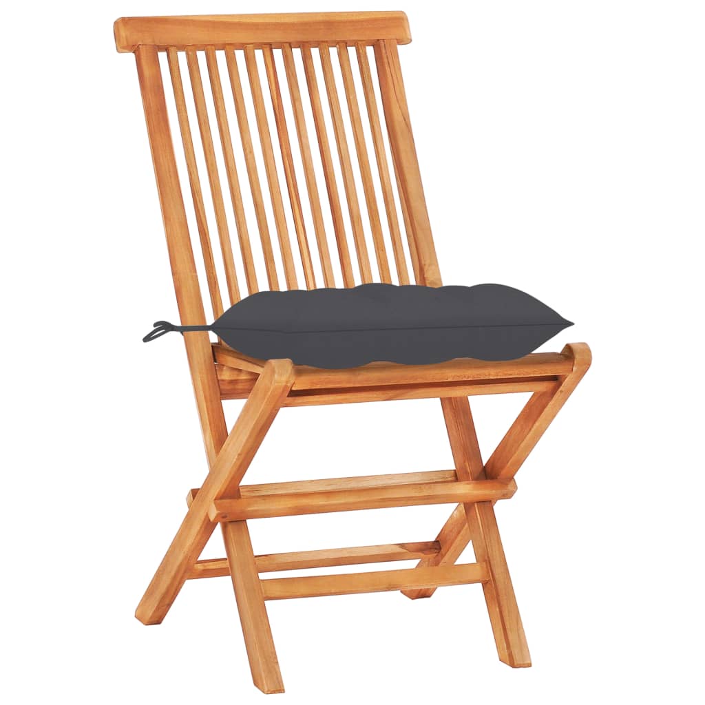 3-delige Bistroset met antracietkleurige kussens teakhout is nu te koop bij PeponiXL, paradijselijk wonen!