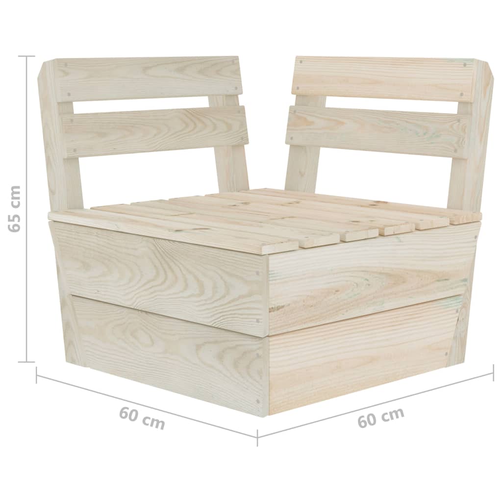 6-delige Loungeset pallet geïmpregneerd vurenhout