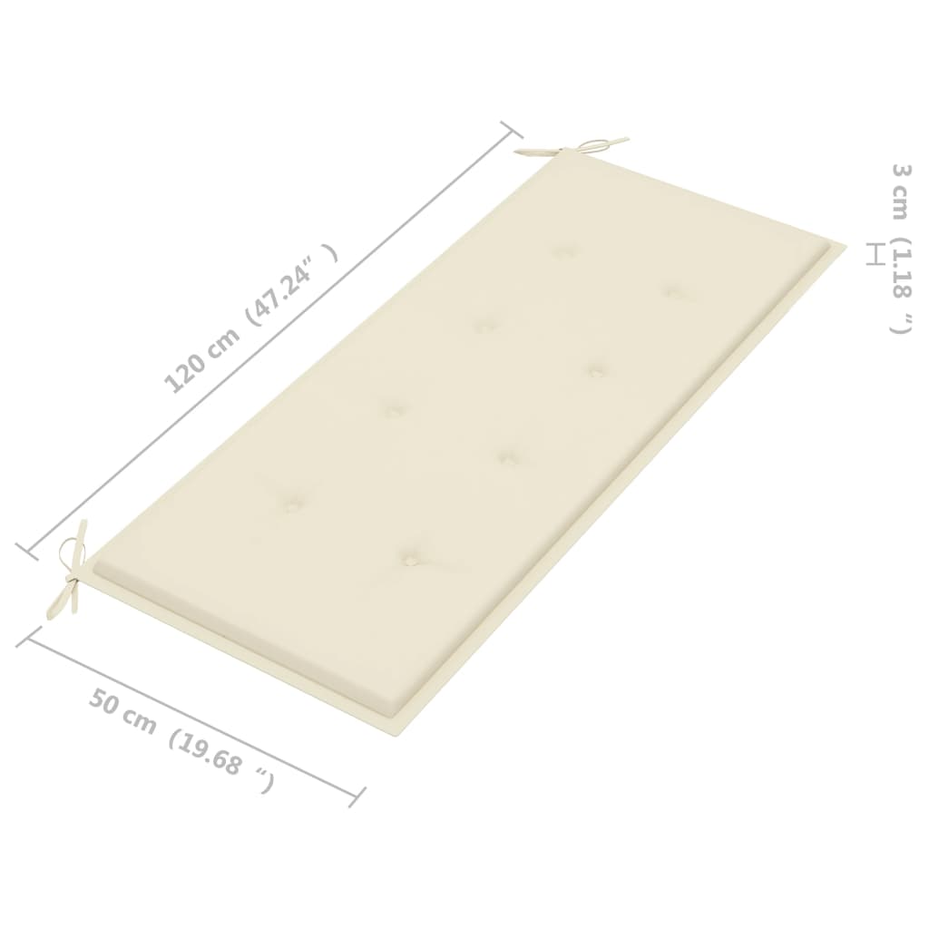 Tuinbank met kussen 120 cm bamboe is nu te koop bij PeponiXL, paradijselijk wonen!