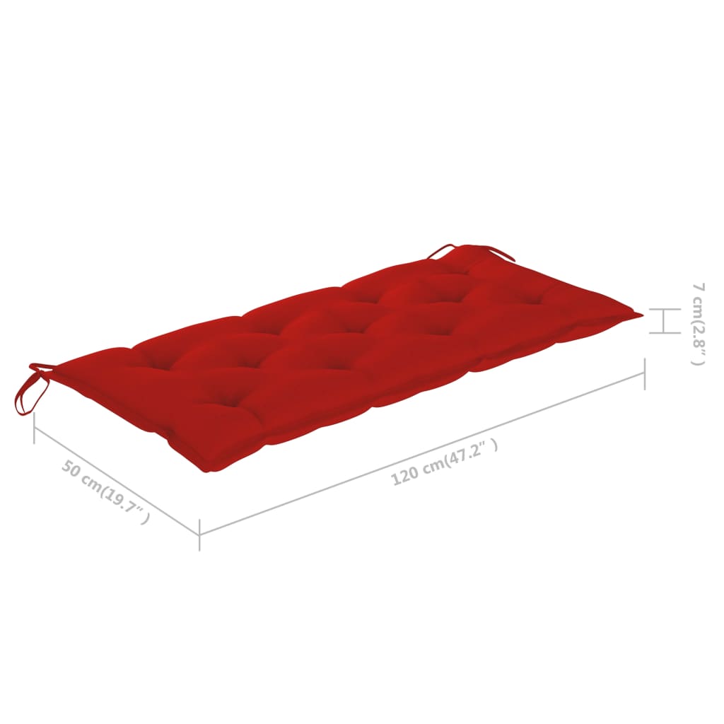 Tuinbank met kussen 120 cm bamboe is nu te koop bij PeponiXL, paradijselijk wonen!