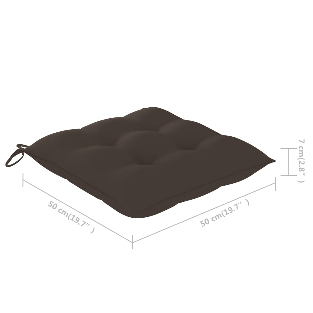 Tuinstoelen 3 st met kussens massief acaciahout is nu te koop bij PeponiXL, paradijselijk wonen!