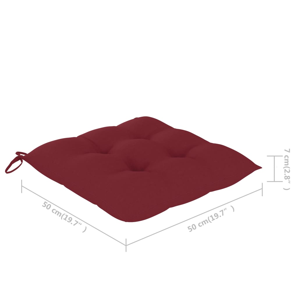 Tuinstoelen 3 st met kussens massief acaciahout is nu te koop bij PeponiXL, paradijselijk wonen!