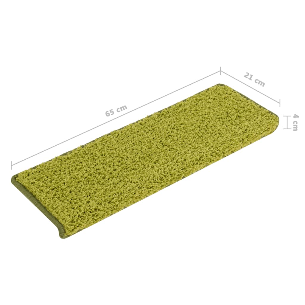 Trapmatten 15 st 65x21x4 cm Groen Rechthoekige Rand is nu te koop bij PeponiXL, paradijselijk wonen!