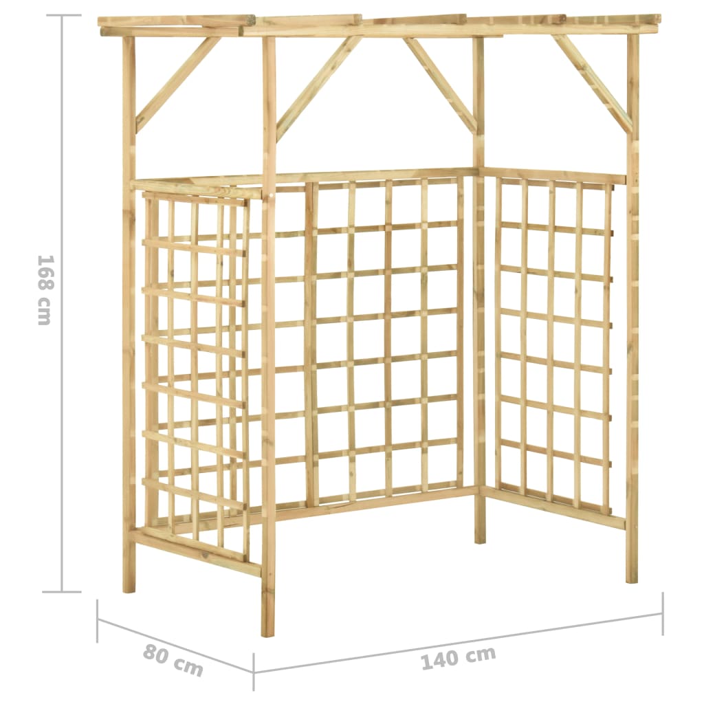 Pergola voor 2 containers geïmpregneerd grenenhout is nu te koop bij PeponiXL, paradijselijk wonen!