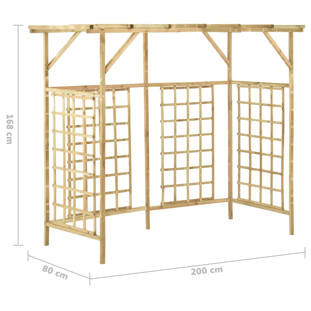 Pergola voor 3 containers geïmpregneerd grenenhout is nu te koop bij PeponiXL, paradijselijk wonen!