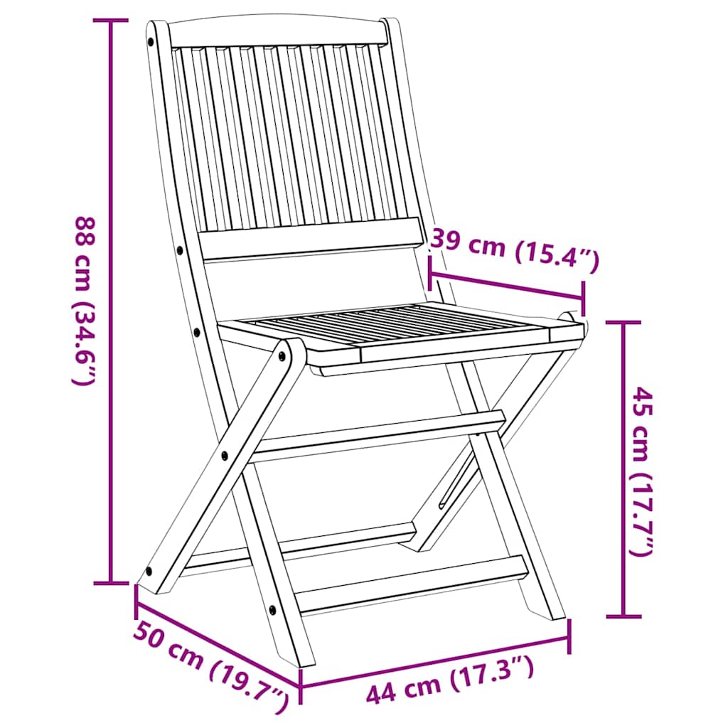Tuinstoelen 6 st inklapbaar massief acaciahout is nu te koop bij PeponiXL, paradijselijk wonen!