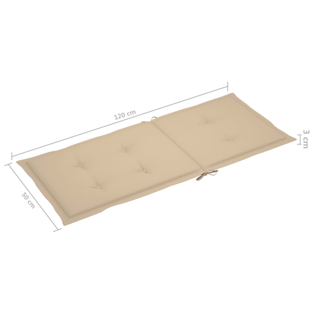 Tuinstoelen 6 st met beige kussens massief teakhout is nu te koop bij PeponiXL, paradijselijk wonen!