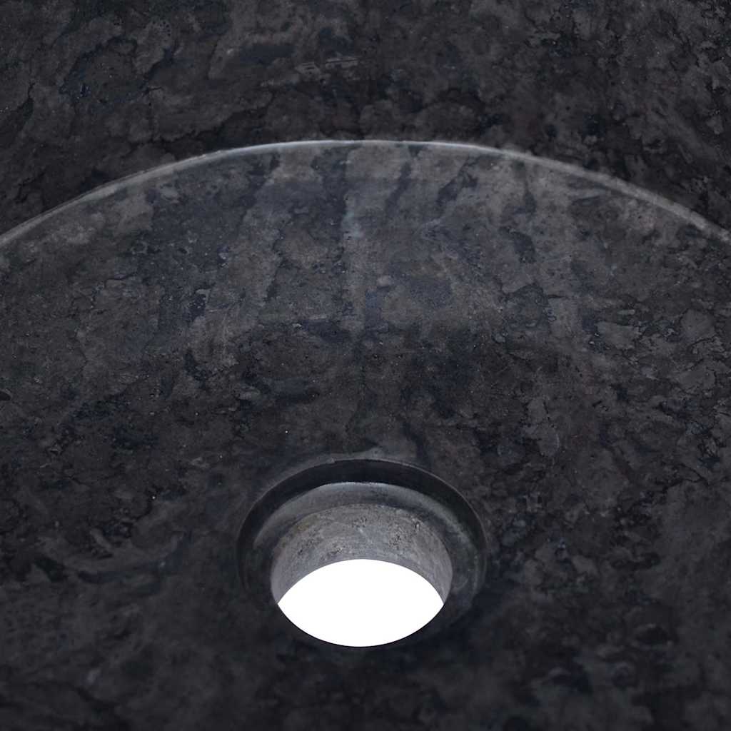 Gootsteen Ø40x15 cm marmer zwart is nu te koop bij PeponiXL, paradijselijk wonen!