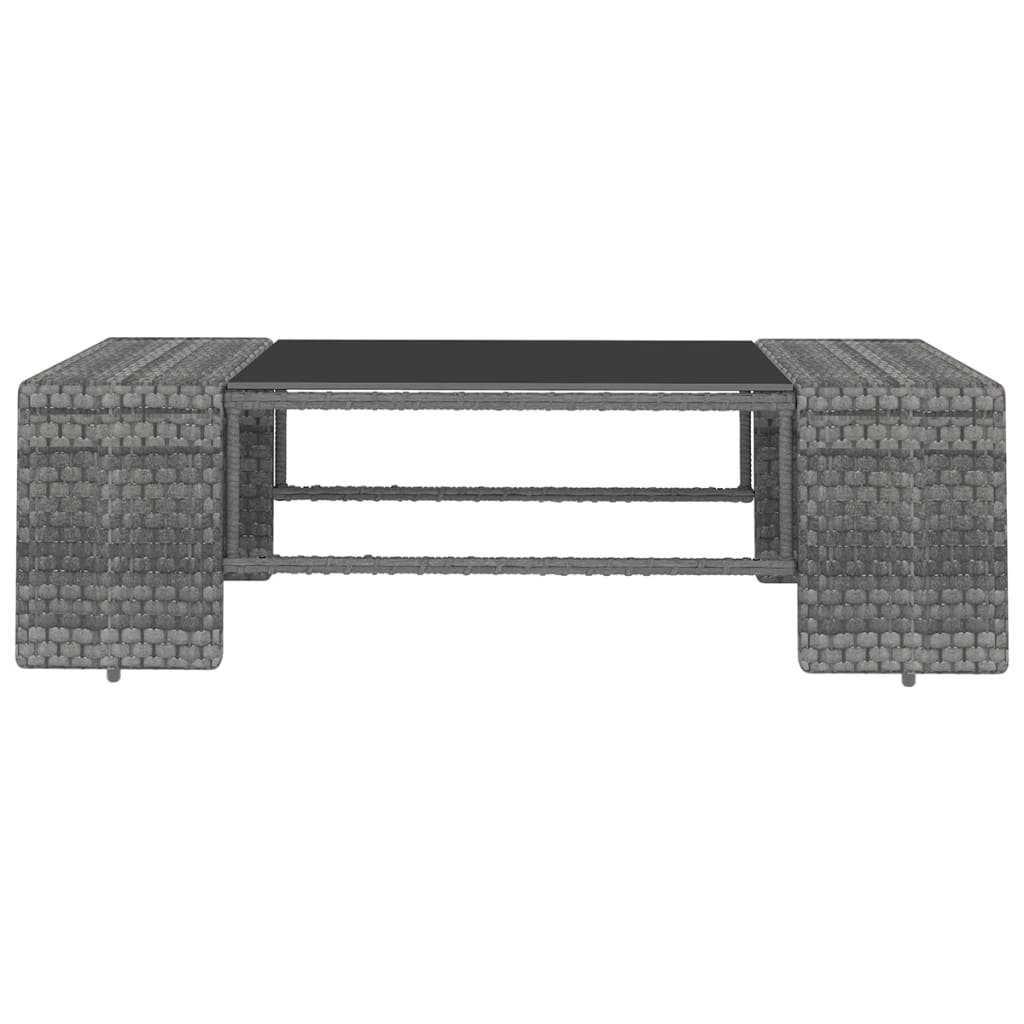 8-delige Loungeset met kussens poly rattan grijs is nu te koop bij PeponiXL, paradijselijk wonen!