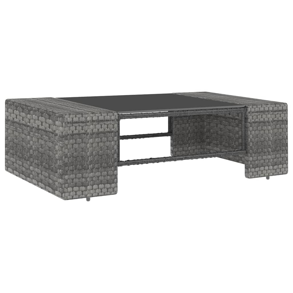 8-delige Loungeset met kussens poly rattan grijs is nu te koop bij PeponiXL, paradijselijk wonen!