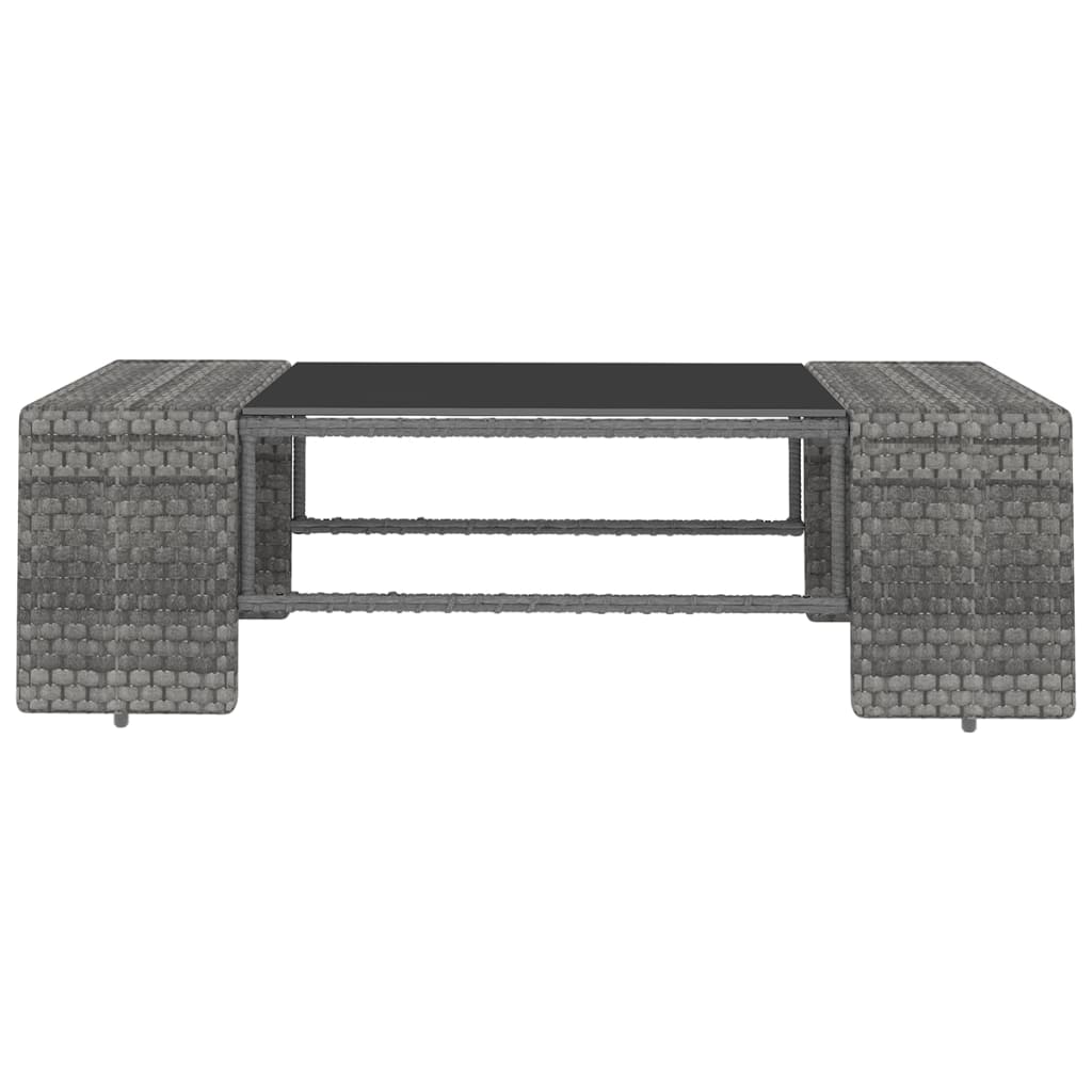 11-delige Loungeset met kussens poly rattan grijs is nu te koop bij PeponiXL, paradijselijk wonen!