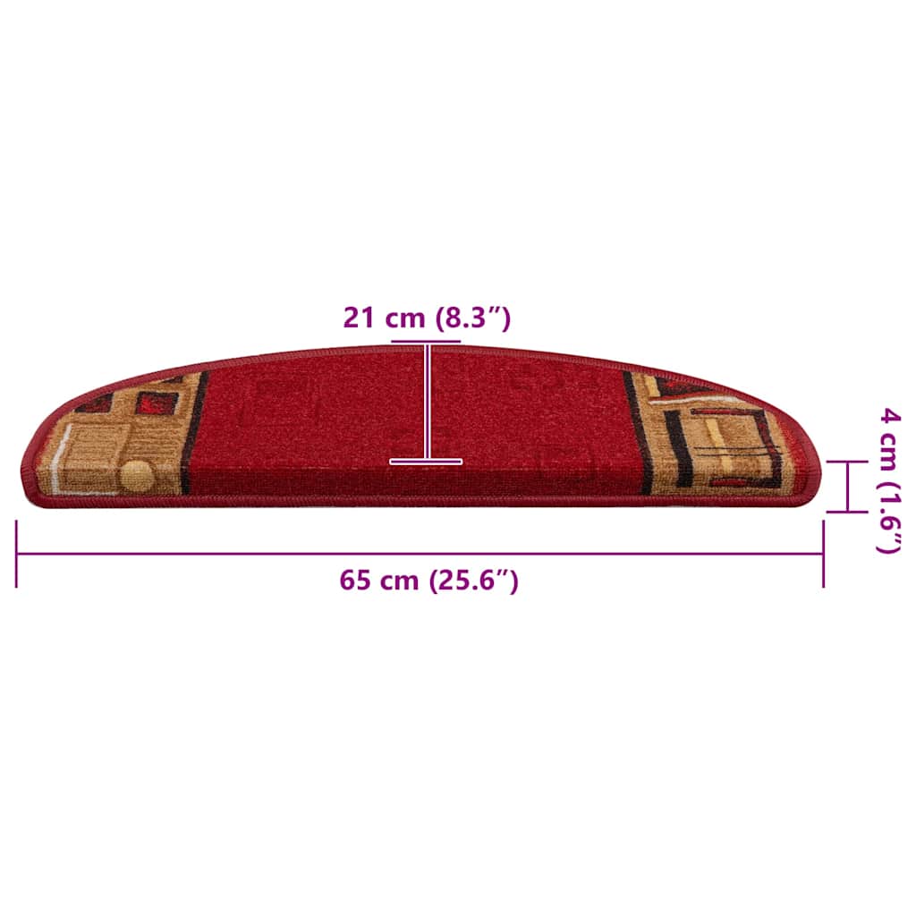 Trapmatten zelfklevend 10 st 65x21x4 cm rood is nu te koop bij PeponiXL, paradijselijk wonen!