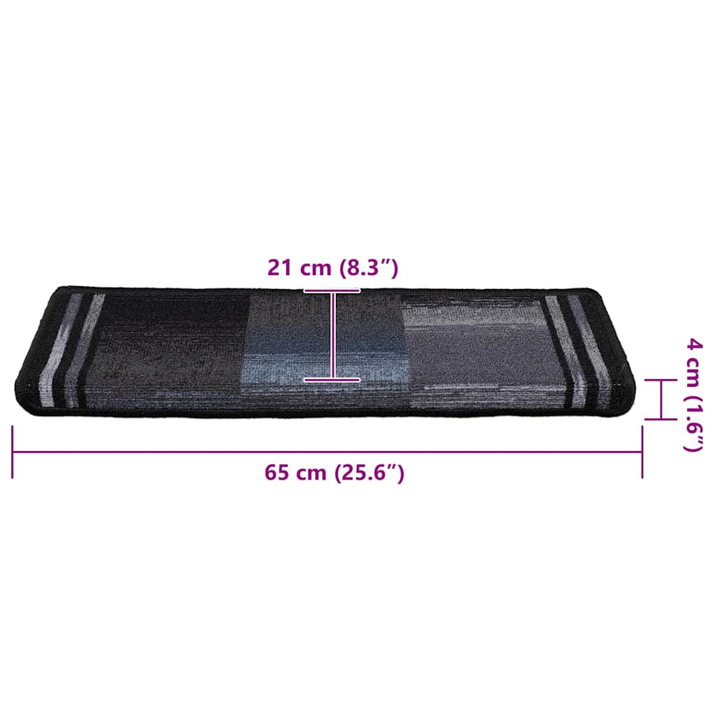 Trapmatten zelfklevend 5 st 65x21x4 cm zwart en grijs is nu te koop bij PeponiXL, paradijselijk wonen!
