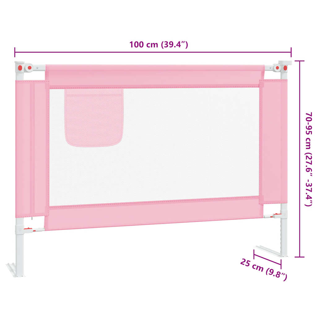 Bedhekje peuter 100x25 cm stof roze is nu te koop bij PeponiXL, paradijselijk wonen!