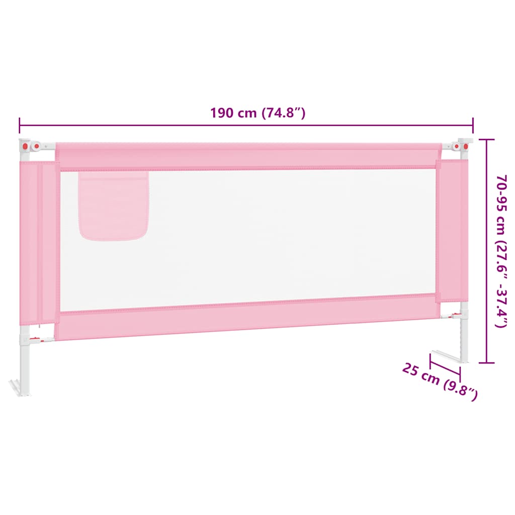 Bedhekje peuter 190x25 cm stof roze is nu te koop bij PeponiXL, paradijselijk wonen!