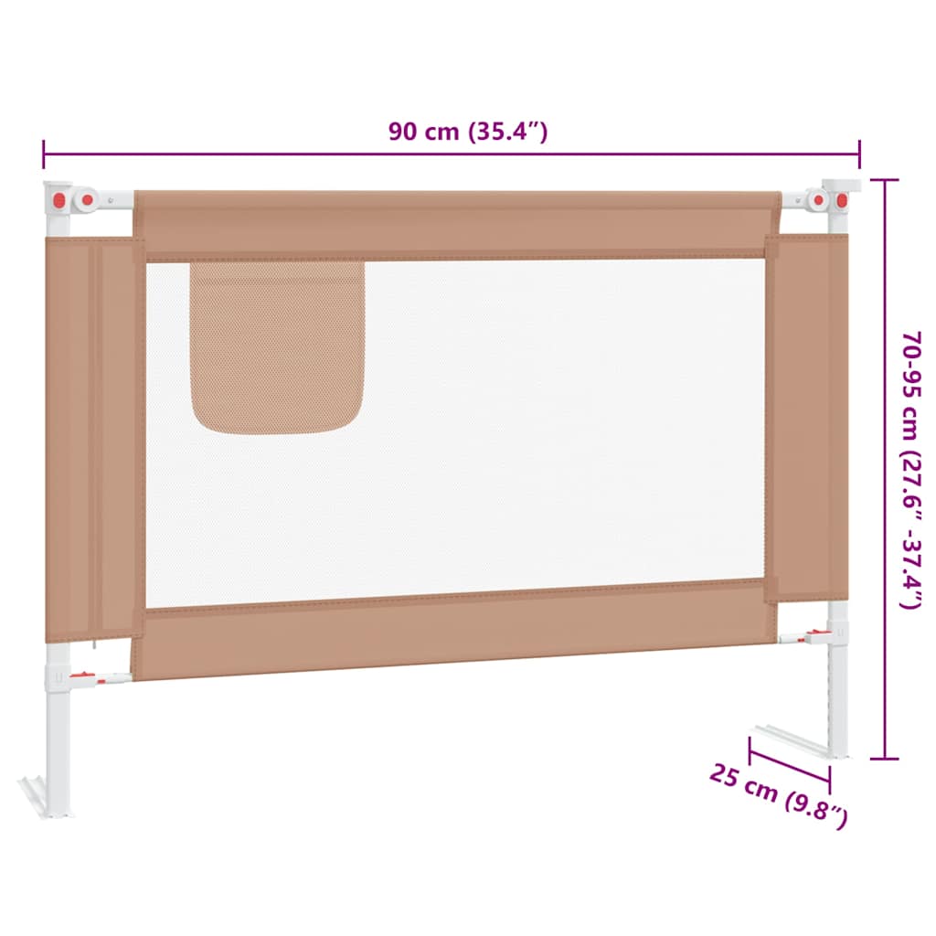 Bedhekje peuter 90x25 cm stof taupe is nu te koop bij PeponiXL, paradijselijk wonen!