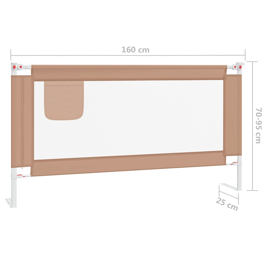 Bedhekje peuter 160x25 cm stof taupe is nu te koop bij PeponiXL, paradijselijk wonen!