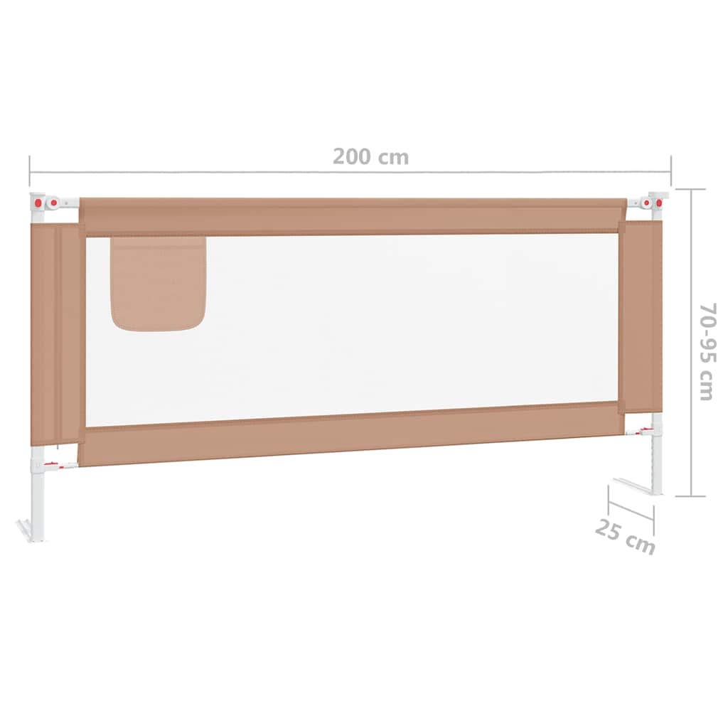 Bedhekje peuter 200x25 cm stof taupe is nu te koop bij PeponiXL, paradijselijk wonen!