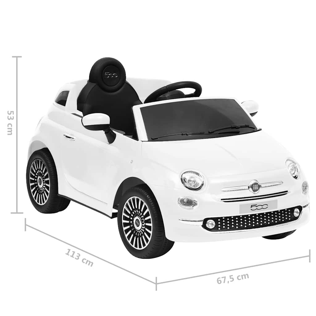 Kinderauto Fiat 500 elektrisch wit is nu te koop bij PeponiXL, paradijselijk wonen!