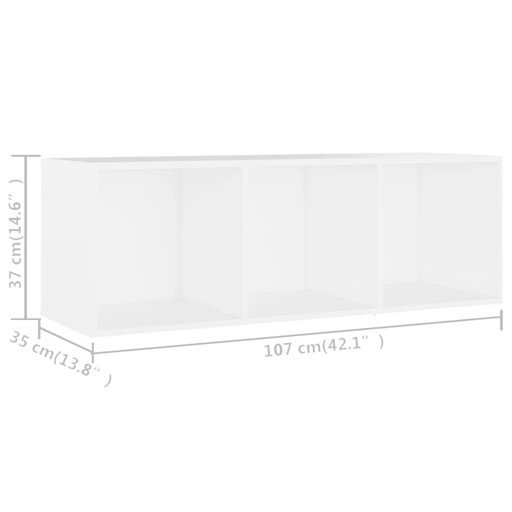 Tv-meubel 107x35x37 cm bewerkt hout wit is nu te koop bij PeponiXL, paradijselijk wonen!