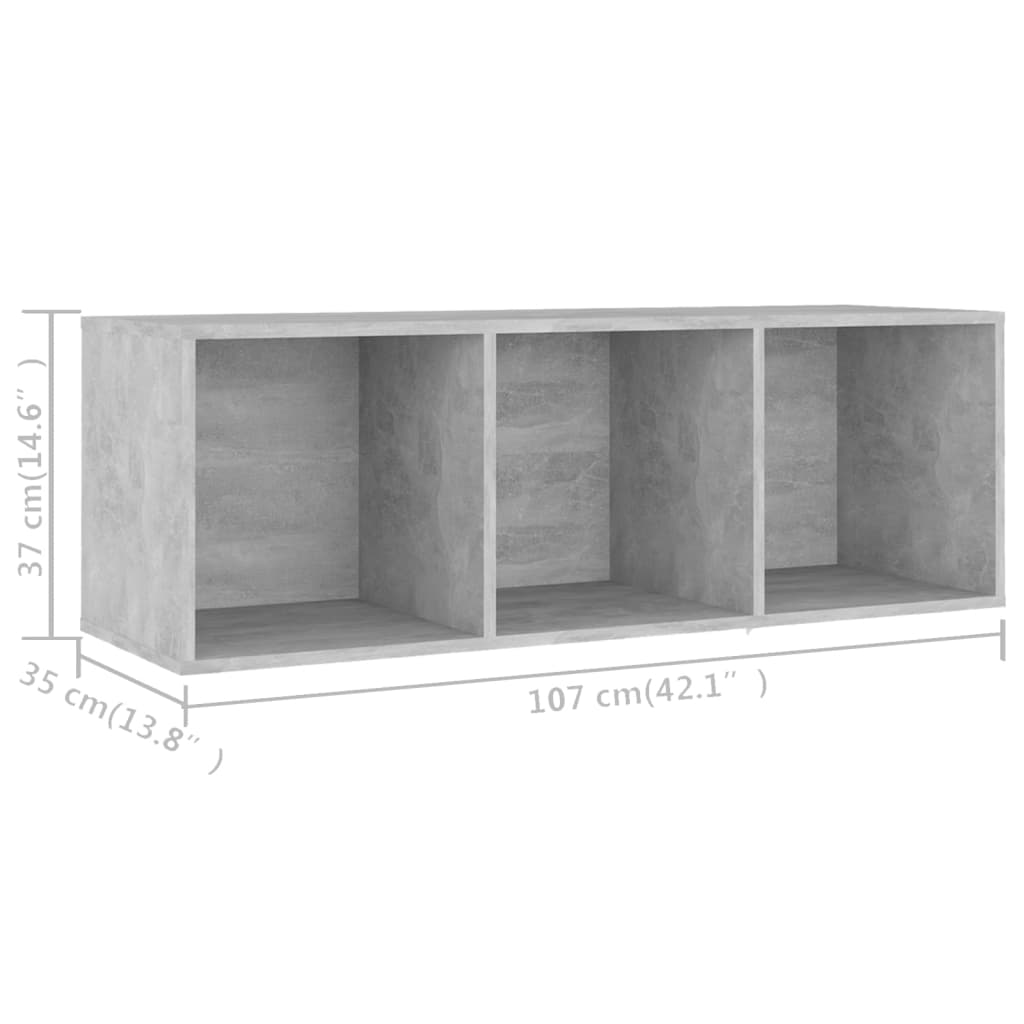 Tv-meubel 107x35x37 cm bewerkt hout betongrijs is nu te koop bij PeponiXL, paradijselijk wonen!