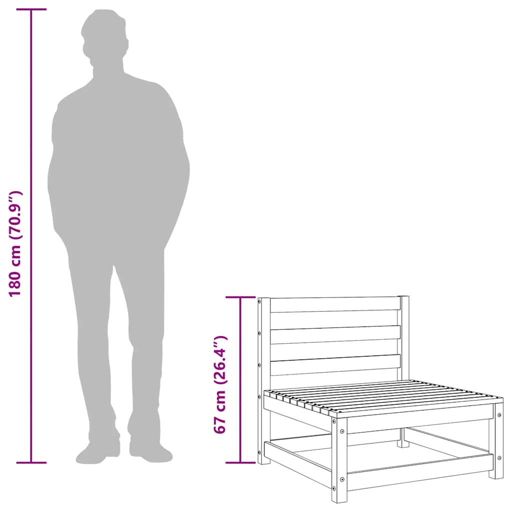 Tuinmiddenbank massief grenenhout wit is nu te koop bij PeponiXL, paradijselijk wonen!