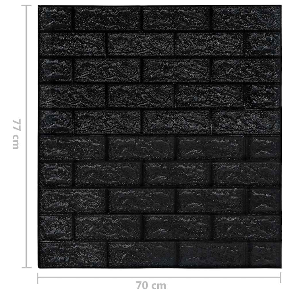 3D-behang zelfklevend 40 st bakstenen zwart is nu te koop bij PeponiXL, paradijselijk wonen!