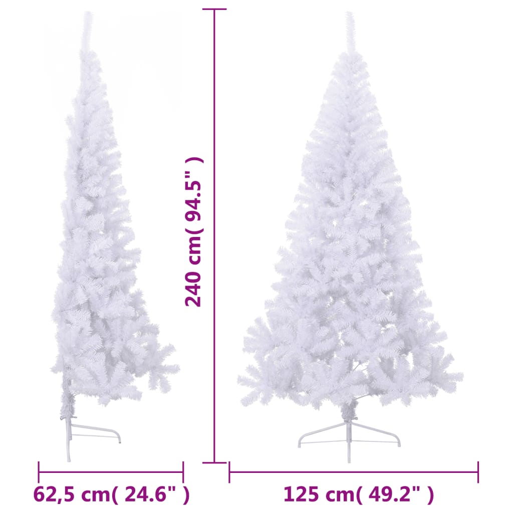 Kunstkerstboom met standaard half 240 cm PVC groen is nu te koop bij PeponiXL, paradijselijk wonen!