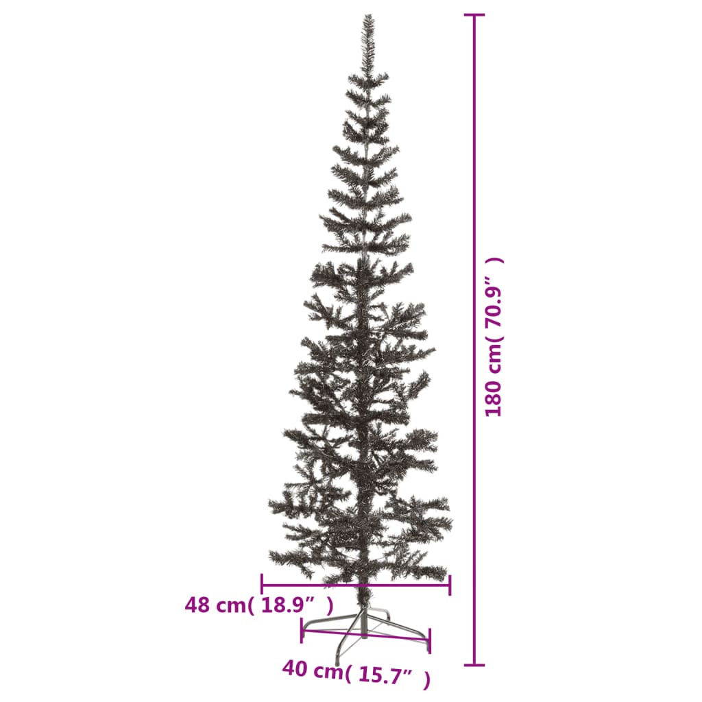 Kerstboom smal 180 cm zwart is nu te koop bij PeponiXL, paradijselijk wonen!