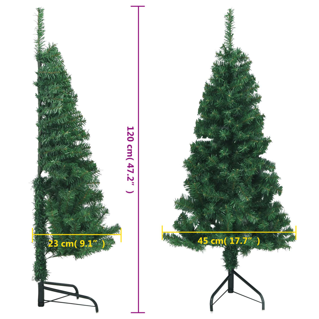 Kunstkerstboom hoek 120 cm PVC groen is nu te koop bij PeponiXL, paradijselijk wonen!