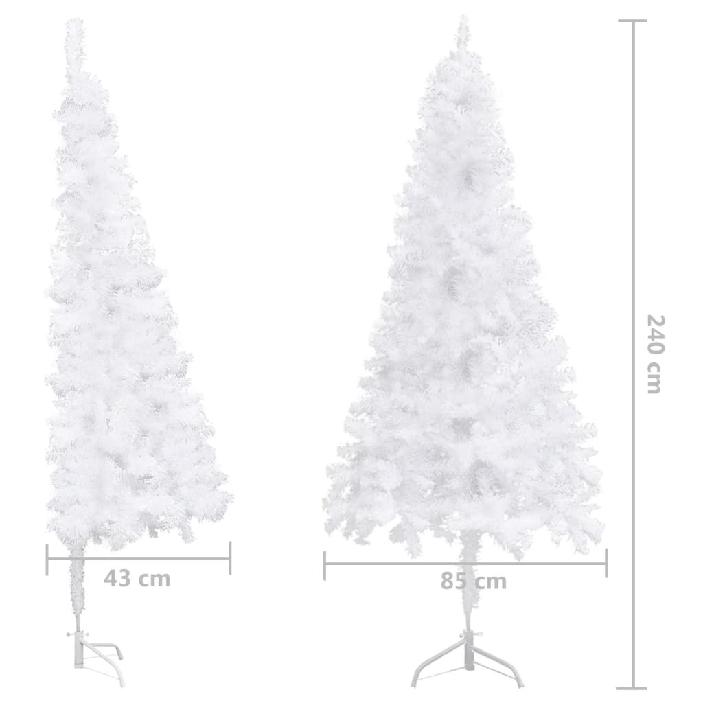 Kunstkerstboom hoek 240 cm PVC wit is nu te koop bij PeponiXL, paradijselijk wonen!