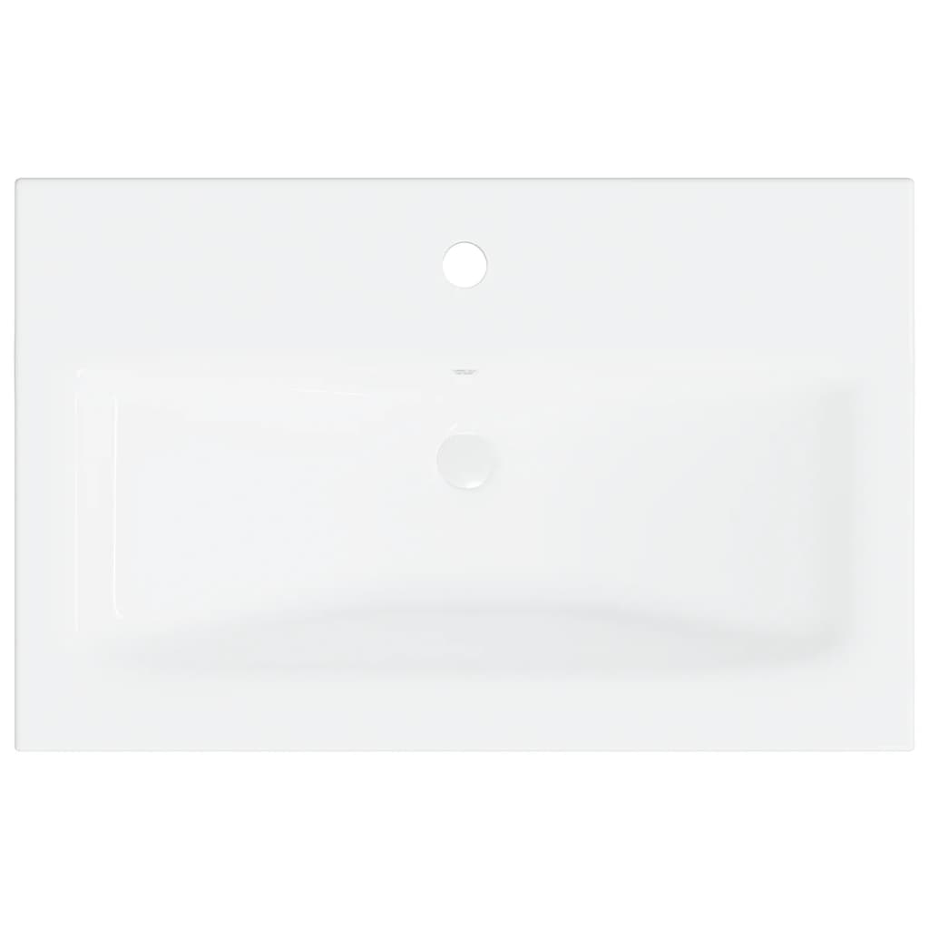 Wastafelkast met ingebouwde wastafel spaanplaat zwart is nu te koop bij PeponiXL, paradijselijk wonen!