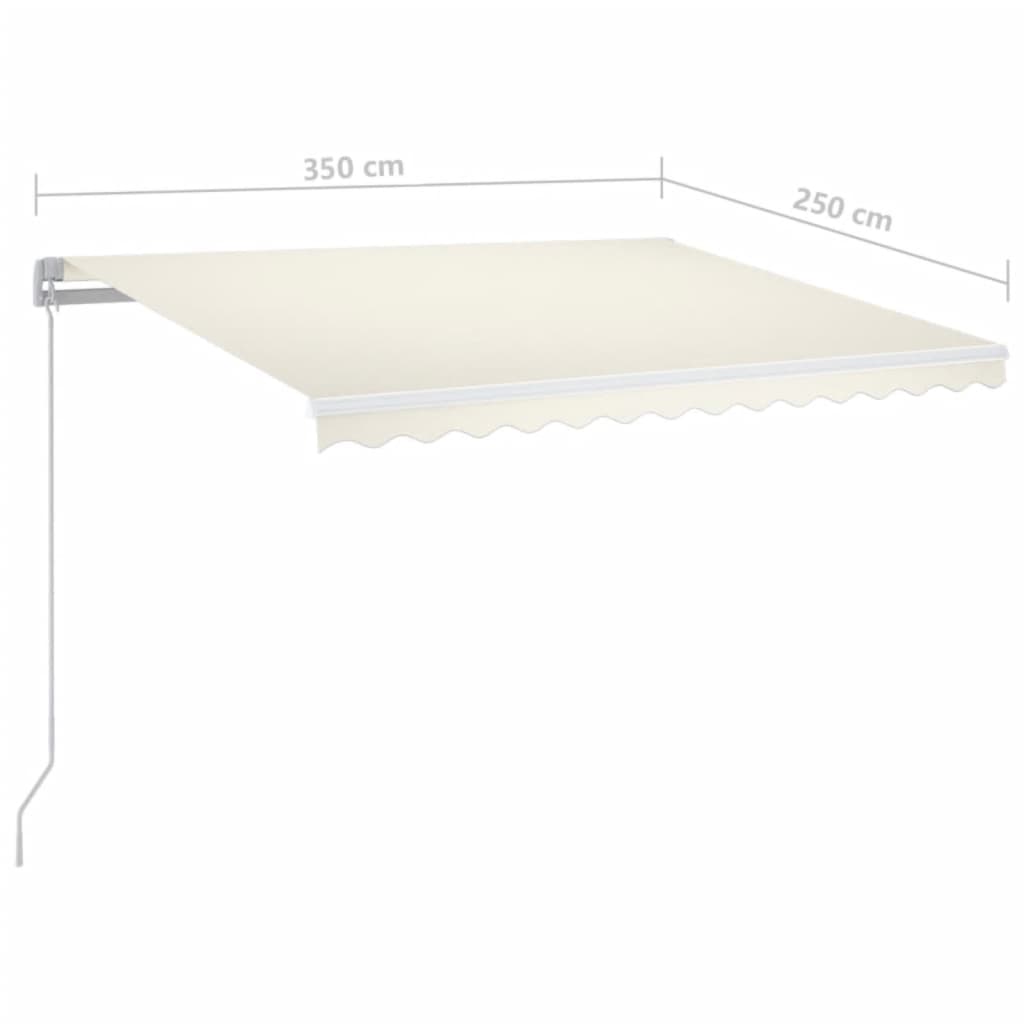 Luifel handmatig uittrekbaar 350x250 cm crèmekleurig is nu te koop bij PeponiXL, paradijselijk wonen!
