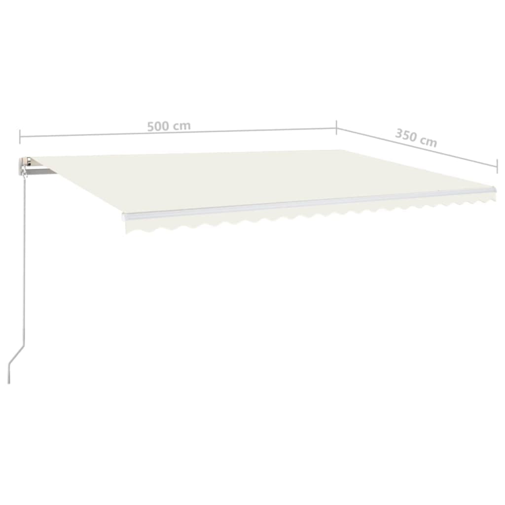 Luifel handmatig uittrekbaar 500x350 cm crèmekleurig is nu te koop bij PeponiXL, paradijselijk wonen!
