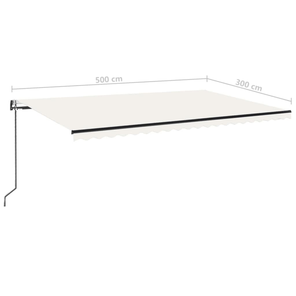 Luifel automatisch uittrekbaar 500x300 cm crèmekleurig is nu te koop bij PeponiXL, paradijselijk wonen!