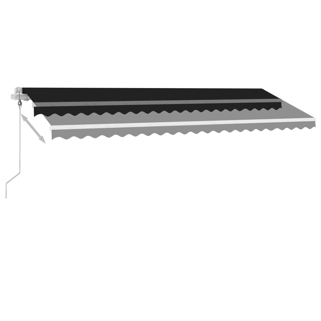 Luifel vrijstaand automatisch 500x350 cm antracietkleurig