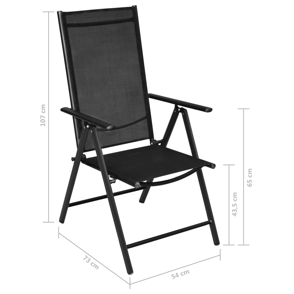 7-delige Tuinset aluminium zilverkleurig en zwart is nu te koop bij PeponiXL, paradijselijk wonen!