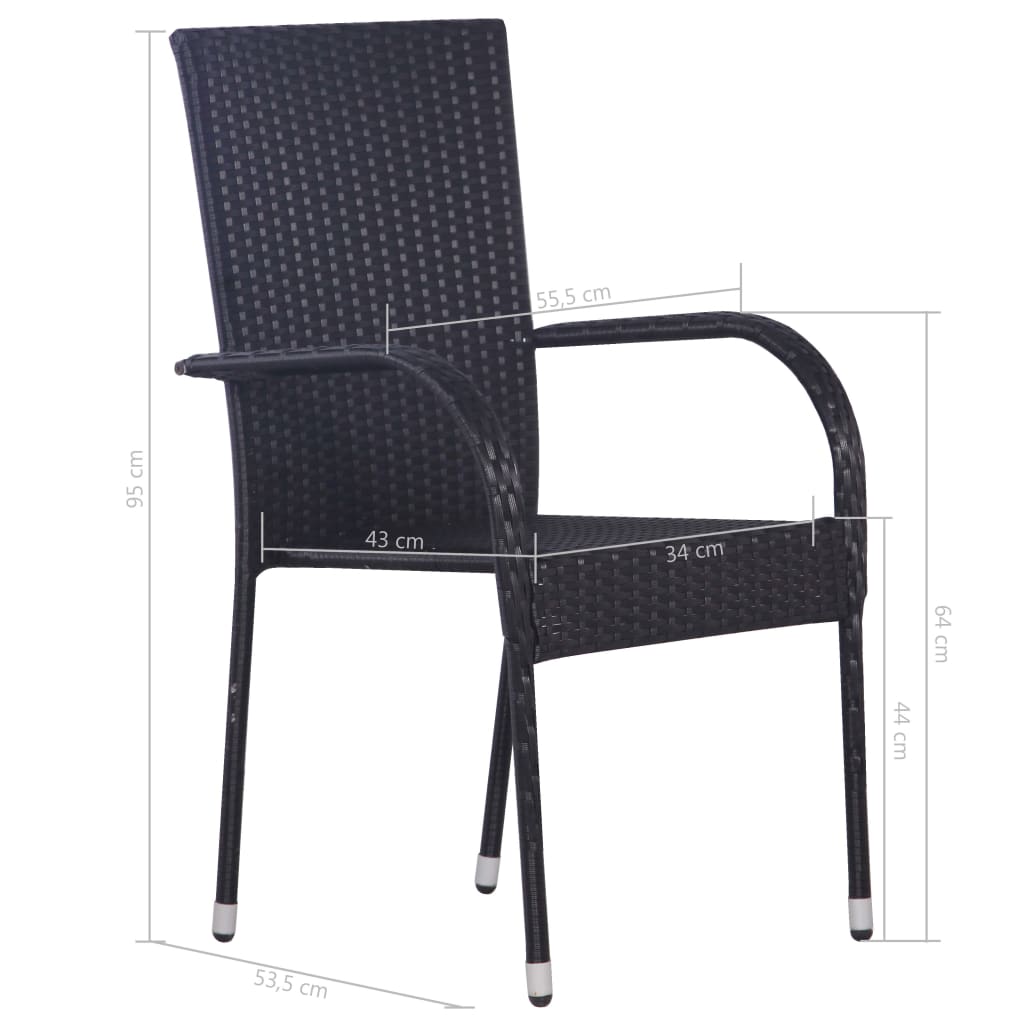 5-delige Tuinset poly rattan zwart is nu te koop bij PeponiXL, paradijselijk wonen!