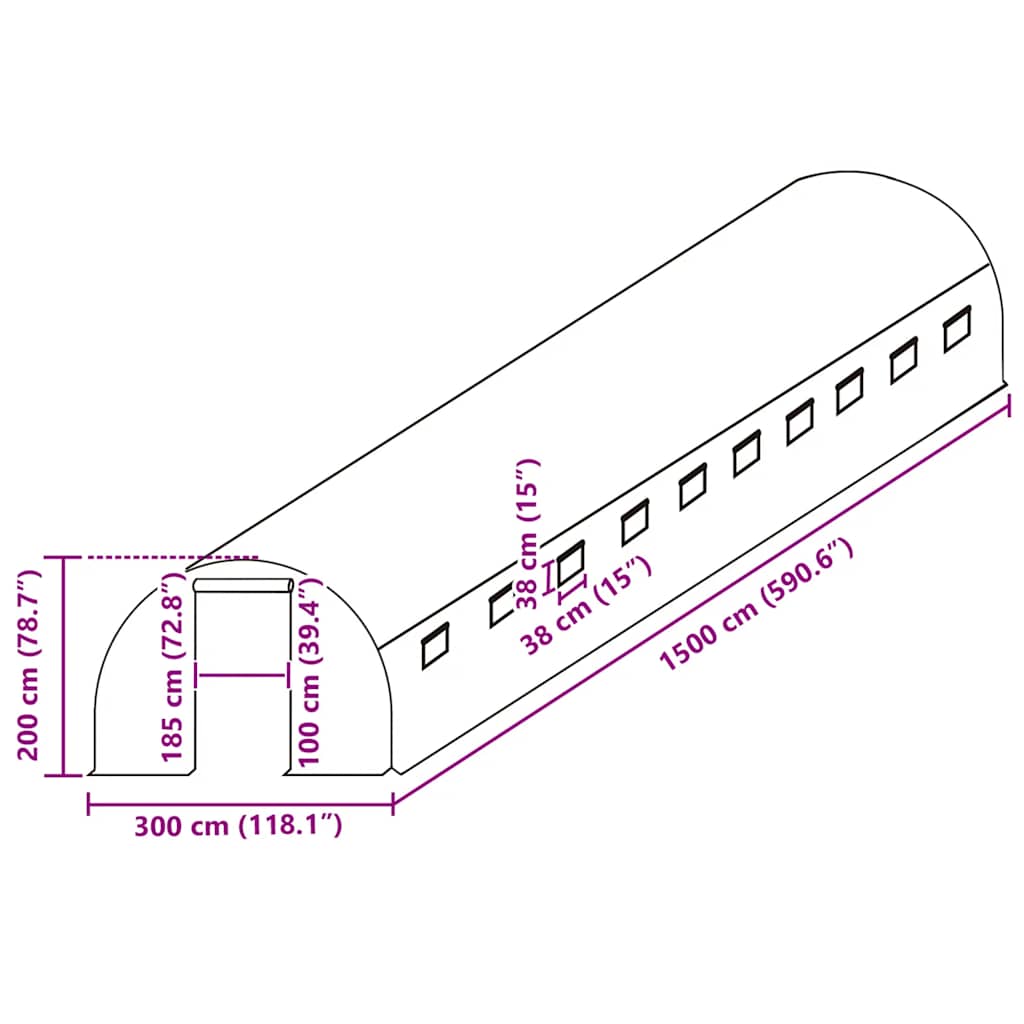 Kashoes vervangend (45 m²) 300x1500x200 cm groen is nu te koop bij PeponiXL, paradijselijk wonen!
