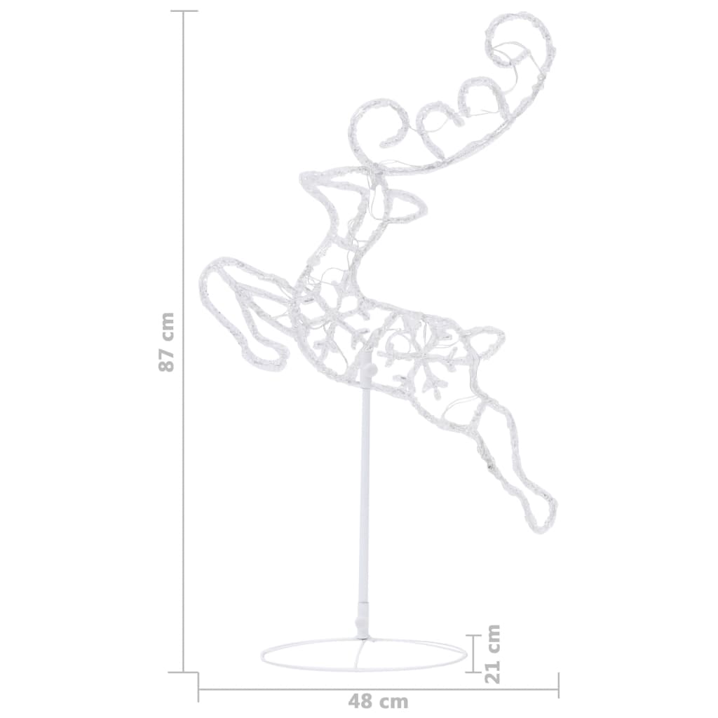 Kerstdecoratie rendieren en slee 260x21x87cm acryl blauw is nu te koop bij PeponiXL, paradijselijk wonen!