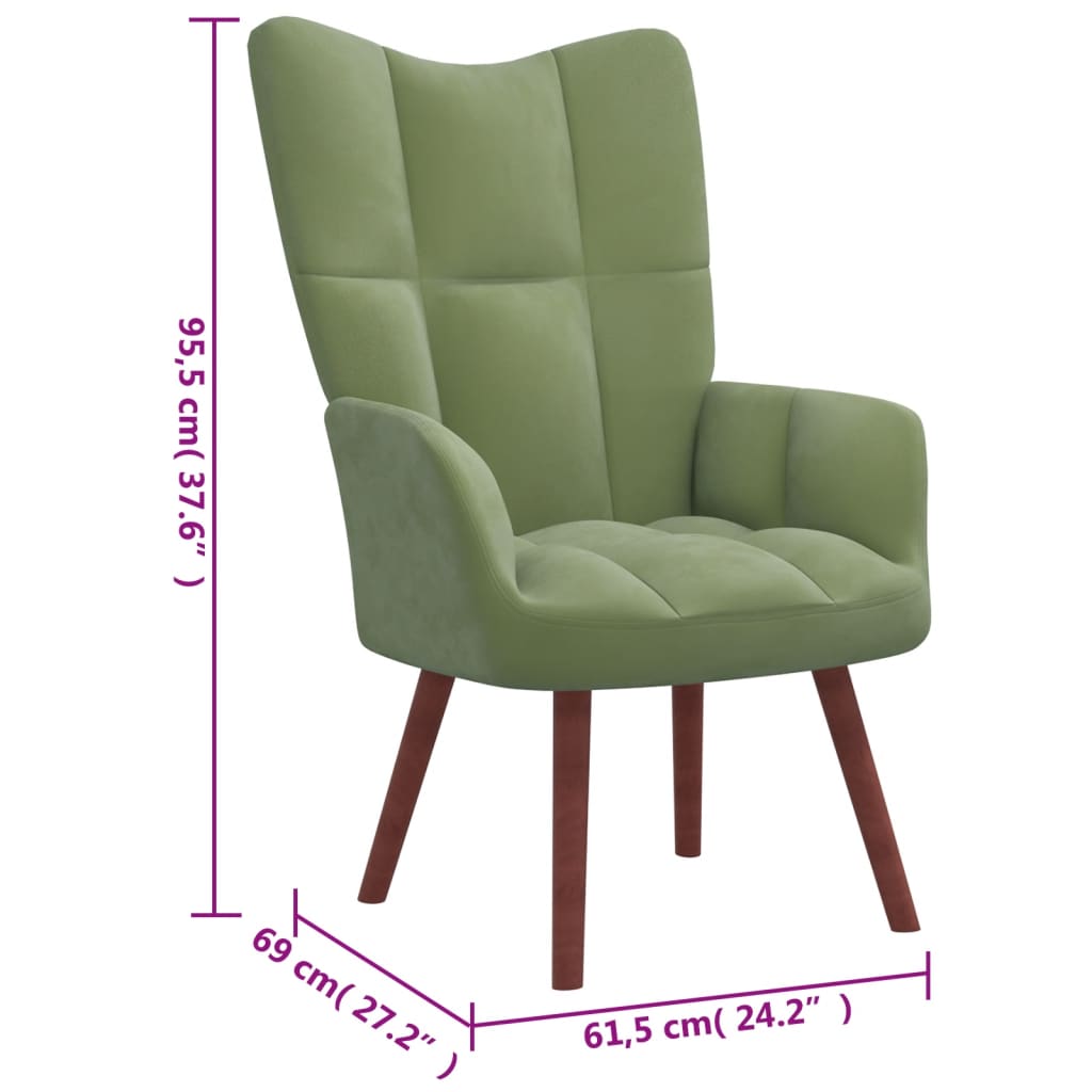 Relaxstoel fluweel lichtgroen is nu te koop bij PeponiXL, paradijselijk wonen!