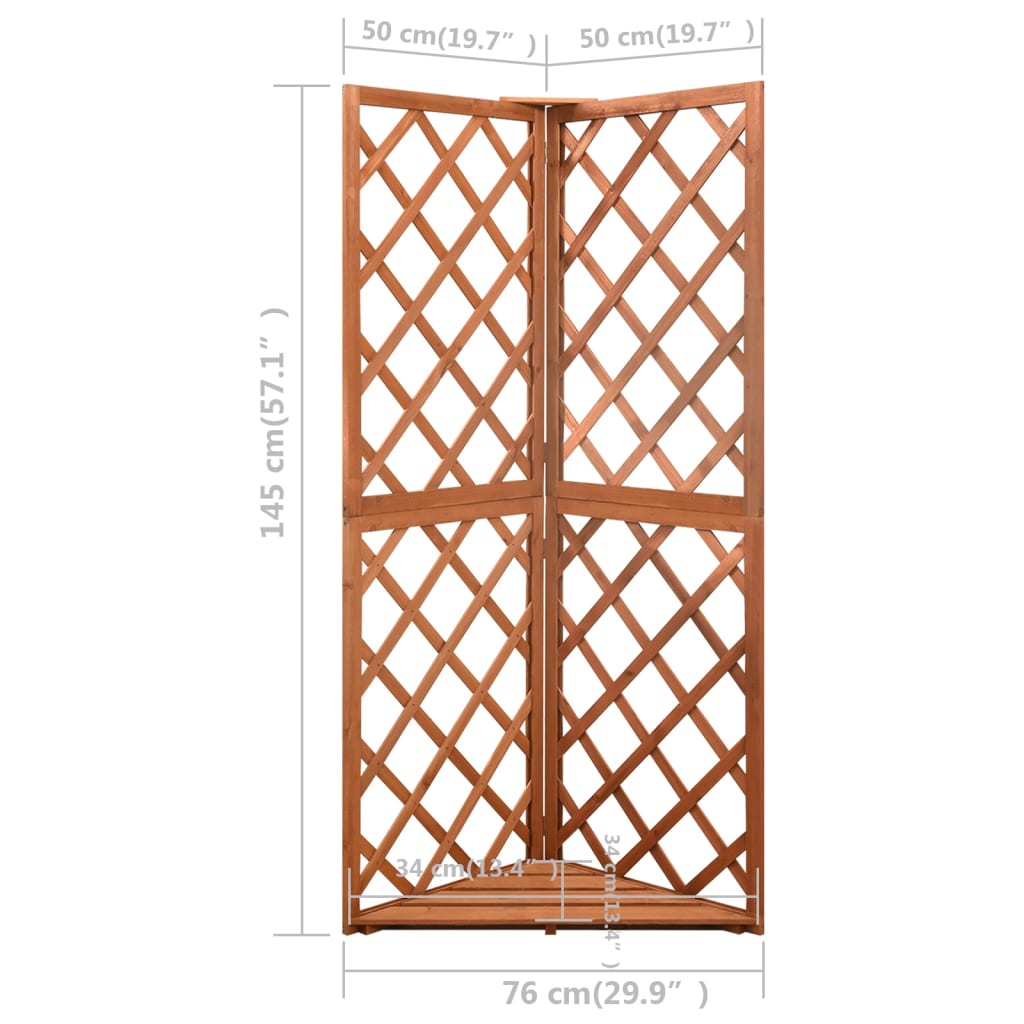 Latwerk hoekmodel 50x50x145 cm massief vurenhout is nu te koop bij PeponiXL, paradijselijk wonen!