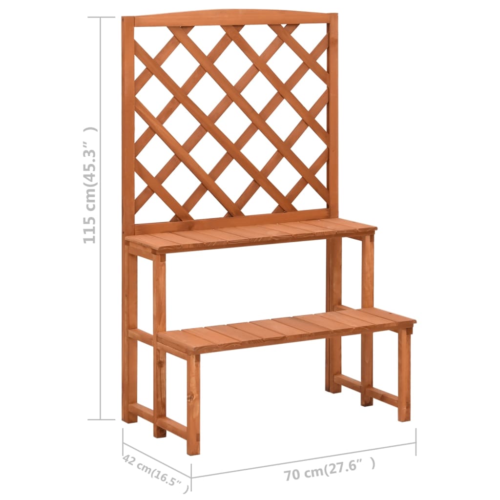 Plantenrek met latwerk 70x42x115 cm massief vurenhout is nu te koop bij PeponiXL, paradijselijk wonen!