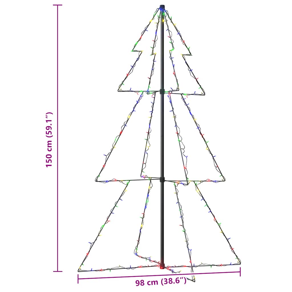 Kegelkerstboom 200 LED's binnen en buiten 98x150 cm is nu te koop bij PeponiXL, paradijselijk wonen!