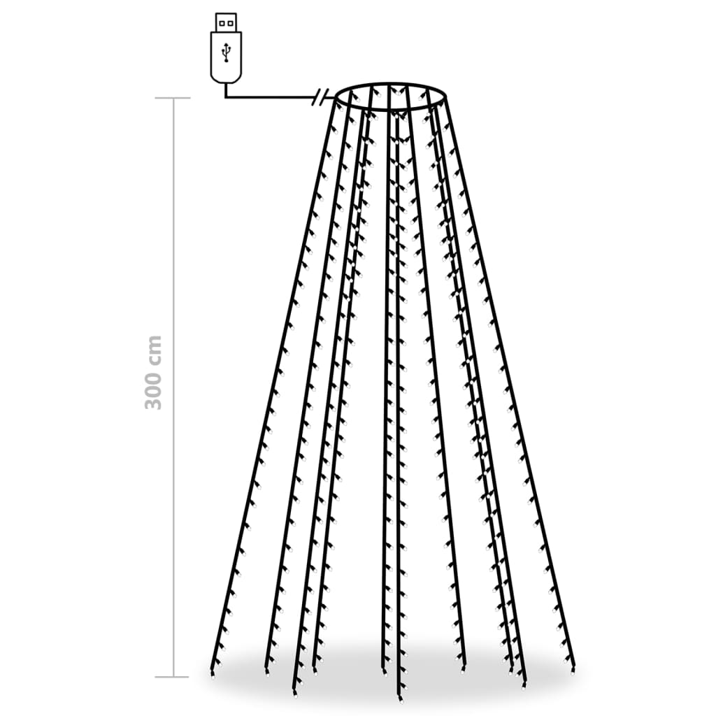 Kerstboomverlichting met 300 LED's koudwit net 300 cm is nu te koop bij PeponiXL, paradijselijk wonen!
