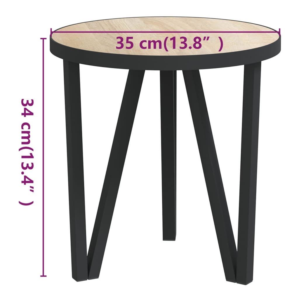 Salontafel Ø35 cm MDF sonoma eikenkleurig is nu te koop bij PeponiXL, paradijselijk wonen!